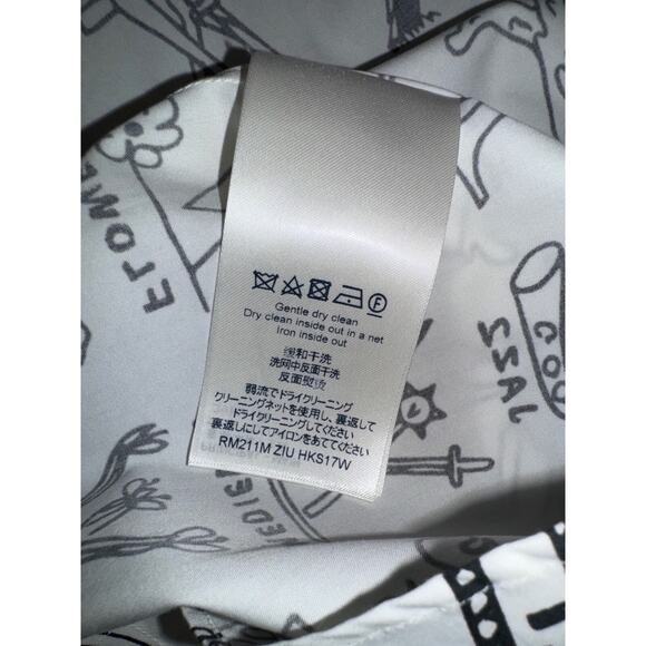 Louis Vuitton Placed Graphic Regular Long Sleeve Monogram Button Up Down Shirt M - Picture 15 of 15